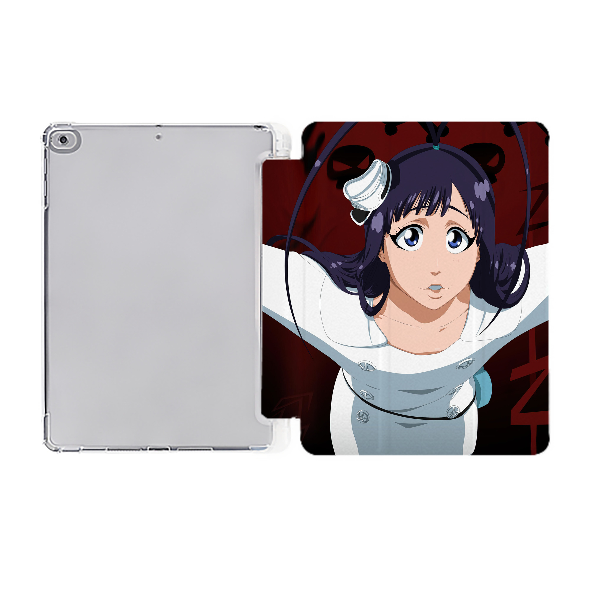 （画像用） ブリーチ BLEACH IPad ケース ペン収納付き 三つ折りスタンド PUレザー×シリコン 対応機種9.5/10.5/10.9インチ